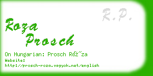 roza prosch business card